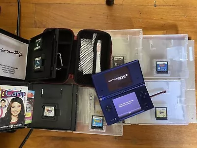 Nintendo DSi Bundle - Blue No Charger For Parts Or Repair Untested • $77.76