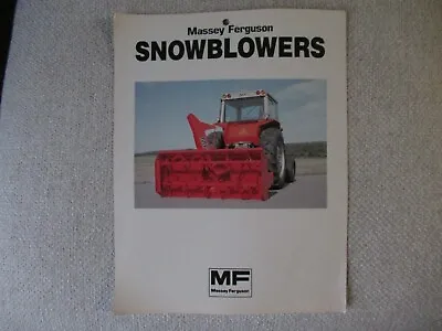 Massey Ferguson MF 751 773 Snowblower Snow Blower Specification Sheet Brochure • $7.99