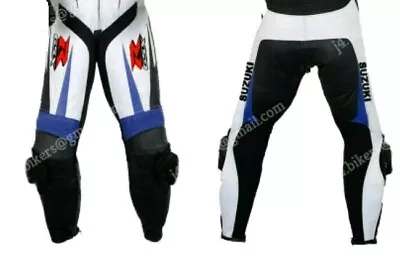 Suzuki GSXR Motorcycle Leather Racing Pants Motorbike Riding Trouser  • $184.95