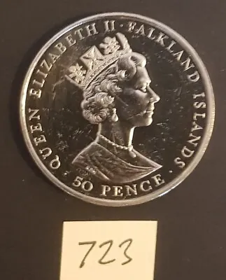 Falkland Isles 50 Pence Coin 1992 UNC 40th Anniversary Of Reign 1952-1992   723 • £3.99