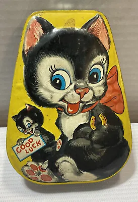 Vintage Horner English Candy Tin Rare Good Luck Cat • $29.99