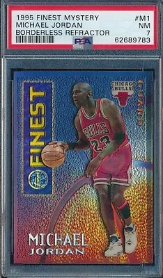 Michael Jordan 1995-96 Topps Mystery Finest Borderless Refractor Psa 7 Card #m1! • $549.99