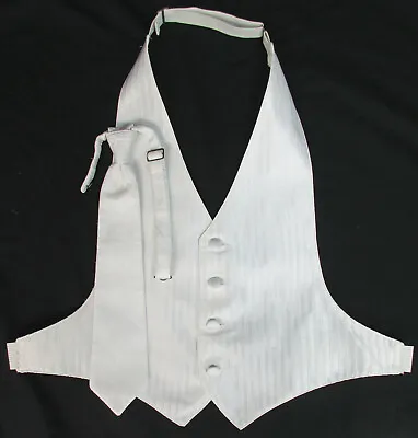 $8.99 • Buy Boy's White Jean Yves Tuxedo Vest & Tie Choice Wedding Ring Bearer Paisley 
