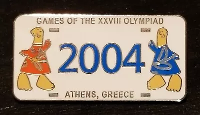 2004 Athens Greece Olympic Mascots License Plate Pin/pins. • $12.95