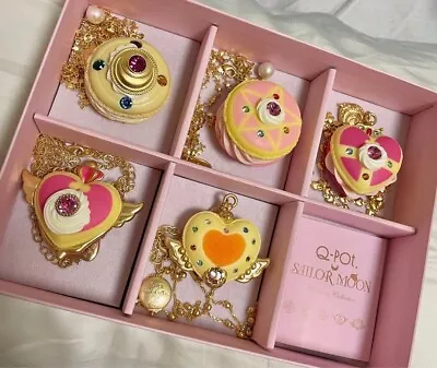 Sailor Moon X Q-pot. All-Time Transformation Brooch Macaron Necklace Set • $887