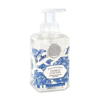 MICHEL DESIGN WORKS Indigo Cotton Foaming Hand Soap 17.8 Fl Oz HTF RARE • $21.99