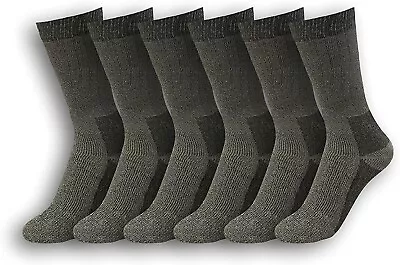 6x Mens Merino Wool Blend Military Work Boot Thick Thermal Winter Socks 2.8 Tog • £11.99