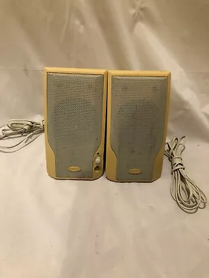 Advent Mini Beige Bookshelf Wired Speakers Used • $44