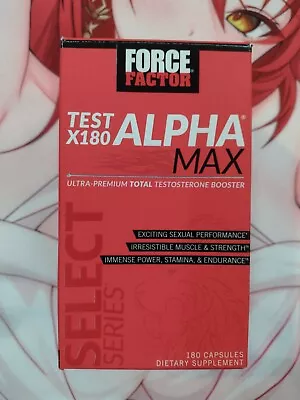 Force Factor Test X180 Alpha Max 180 Capsules 07/2024 • $32.95