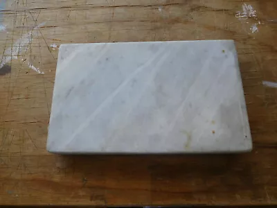 Vtg. Marble Granite Small Slab Wthi Non-Slip Rubber Feet 4-3/4  X 8   ~ FREESHIP • $24