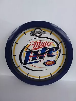 Milwaukee Brewers-Miller Lite 11 Inch Wall Clock With Box. • $45