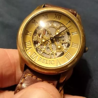 Fossil Relic ZR-75850 Vintage Skeleton Looking Watch • $25