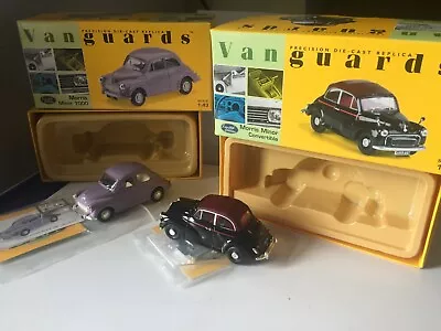 USED Vanguards Corgi 1:43 Morris Minor 1000 Purple VA58000 Plus VA05802 • $19.89