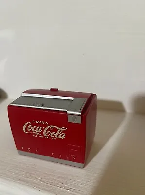 Genuine Coca Cola Mini Cooler 1950s Wind-Up Music Box (Full Working Condition) • £35.99