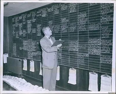 Vintage Milt Woodard Clipboard Reads Chalkboard Names Historic Photo 8X10 • $24.99