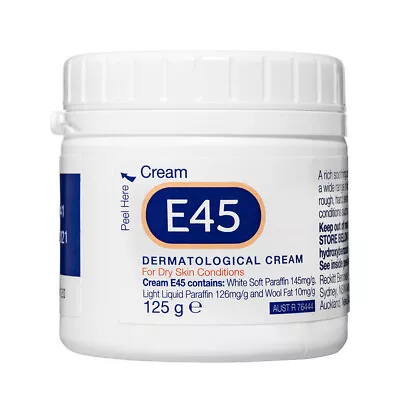 E45 Cream/Care For Dry Skin Tub 125g Body/Hands Non-Greasy/Soothing/Softening • $22