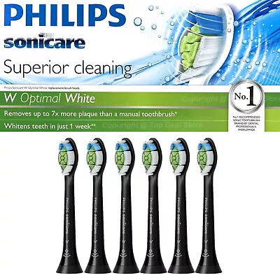 6x Genuine Philips Sonicare W Optimal White Replacement Electric Toothbrush Head • $49.39