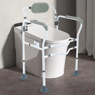 Stand Alone Toilet Safety Rail Heavy Duty Medical Toilet Safety Frame Steel New • $54.15