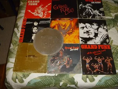 LOT 10 VINYL LP ALBUM GRAND FUNK RAILROAD RARE VG++ 70s ROCK LIVE S/T CLOSER TO • $9.99