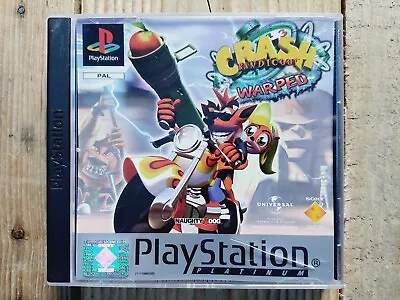 Crash Bandicoot 3 Warped PS1 PAL UK VGC 1998 Game Complete Naughty Dog PSONE • £11.99