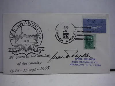 USS Shangri-La - 4-4-1966 - 21 Years Service - • $8