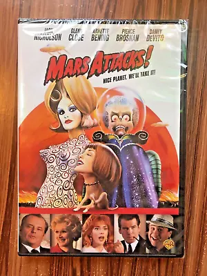Mars Attacks DVD Nicholson Close Bening Brosnan Devito 1996 Movie Attacks! NEW • $7.99