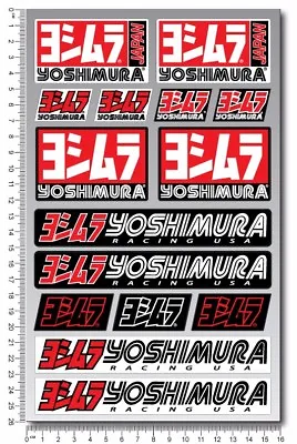 Yoshimura Sponsor Motorcycle Decals Pro Quality Stickers Honda Suzuki Laminated • $9.90