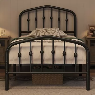 Twin/Full/Queen Bed Frames Metal Platform Bed With Arched Headboard/Footboard • $79.98