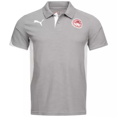 Olympiakos Olympiacos GreyTravel Polo Shirt BNWT Puma S • £13