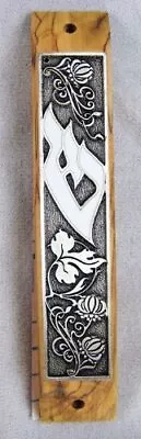 Olive Wood Mezuzah With Scroll By YourHolyLandStore • $23.43