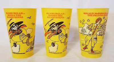 1980s MCDONALD'S ADVENTURE SERIES PLASTIC CUPS - 3 TOTAL • $33.49