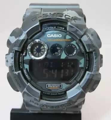 Casio G-Shock Grey Camo Camouflage Watch - GD-120CM / GD120CM-8- New Battery • $45