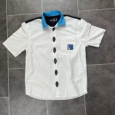 Raf Simons X Fred Perry Button Up Block Short Sleeve Shirt - Size 40 (Medium) • £19.99