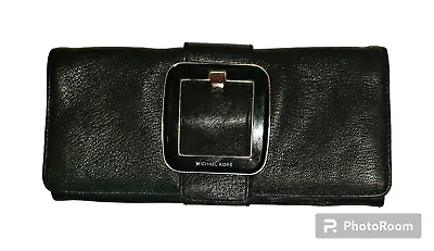 Black Leather Michael Kors Sutton Clutch • $32