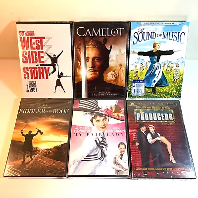 6 MUSICALS MOVIES (DVD Lot) Music Musical Broadway Comedy Drama Romance - NEW • $31.65