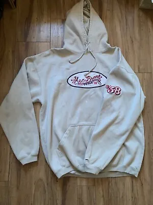 Vintage Mac Tools Sweatshirt Beige Hoodie Logo Embroidered Mens Size M • $45