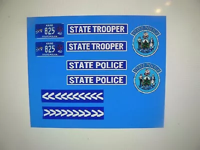 Maine State Police Patrol Car Decals 1:24 • $13.97