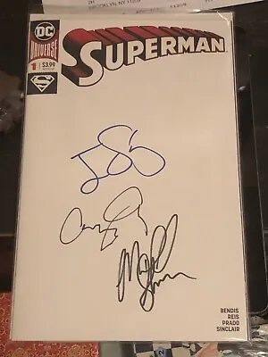 Signed Superman Man Of Steel Comic Michael Shannon Amy Adams Jessie Eisenberg • $325