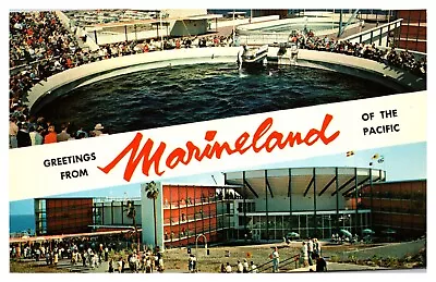 Greetings From Marineland Of The Pacific Largest Oceanarium Postcard   # 564 • $3.95