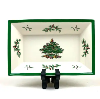 Spode Christmas Serving Tray Dish Rectangle S3324-V England 8.75  X 5.75  X 1.5  • $23.95