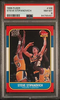 1986 Fleer #106 Steve Stipanovich PSA 8 NM-MT Newly-graded! (CombineShip) • $29.99