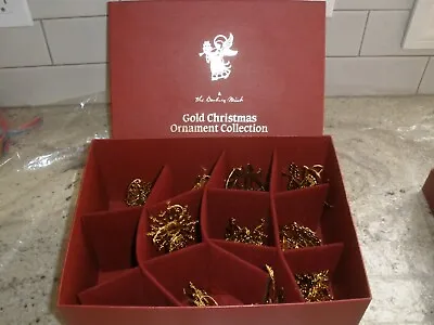 Danbury Mint Gold Christmas Ornaments 1988 Set Of 10 In Box • $59.99
