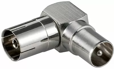 £2.58 • Buy RF Right Angle Adapter Plug To Socket For TV Coax Aerial Cables Metal Ariel