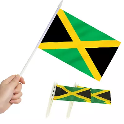 Anley Jamaica Mini Flag 12 Pack  - Hand Held Small Miniature Jamaican Flags • $6.55