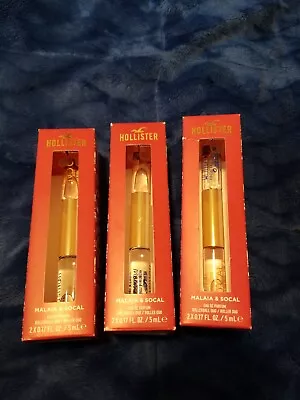 Hollister (combo Of 3 Boxes) MALAIA & SOCAL ROLLERBALL Perfume 2 X 0.17 Oz/5mL  • £28.50