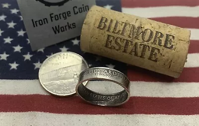 North Carolina NC Handcrafted Washington Quarter Coin Ring Size 3-14 2001 SEALED • $14.99