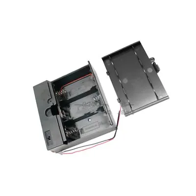 3/4x D Cell Battery Holder Box 4.5V DC Case With Wire Lead Cover Switch ON/OFF • £5.99