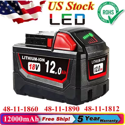  For Milwaukee For M18 Lithium 12.0 AH Extended Capacity Battery 48-11-1860  • $44.49