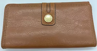 Michael Kors Brown Leather Bi-Fold Wallet Card Id Cash Slots Snap Closure • $29.74