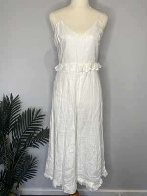 $29.95 • Buy Indikah White Jumpsuit BNWT Size 8